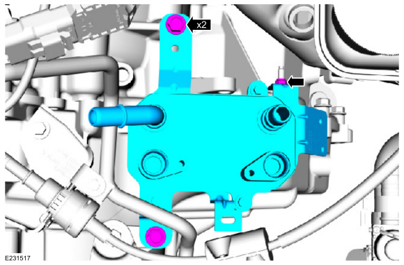 Ford Fusion. Transmission Fluid Warmer. Removal and Installation