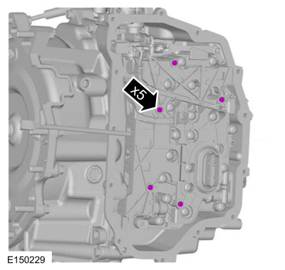 Ford Fusion. Transmission Internal Wiring Harness Frame. Removal and Installation