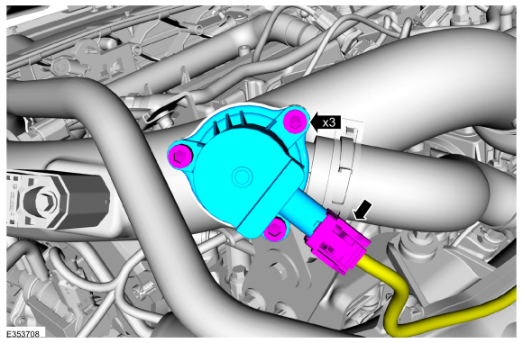 Ford Fusion. Turbocharger Bypass Valve. Removal and Installation