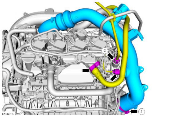 Ford Fusion. Turbocharger. Removal and Installation