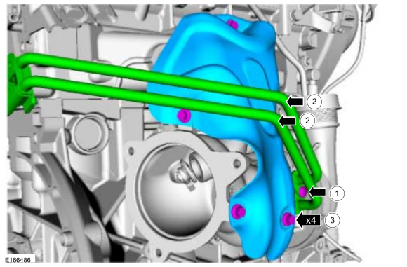 Ford Fusion. Turbocharger. Removal and Installation