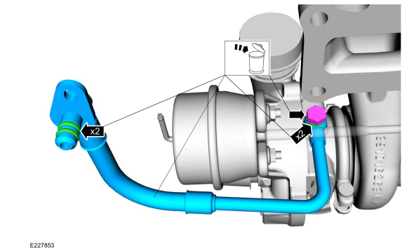 Ford Fusion. Turbocharger. Removal and Installation