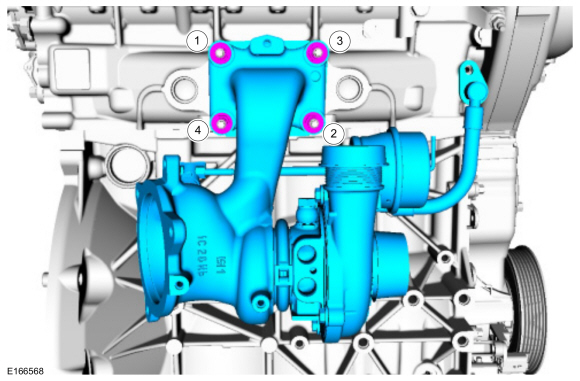 Ford Fusion. Turbocharger. Removal and Installation