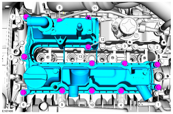 Ford Fusion. Valve Cover. Removal and Installation