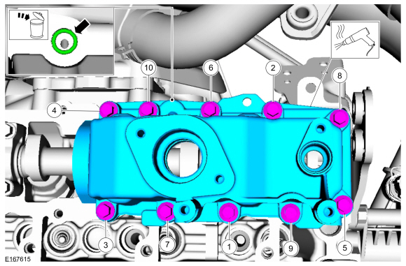 Ford Fusion. Variable Camshaft Timing (VCT) Unit. Removal and Installation