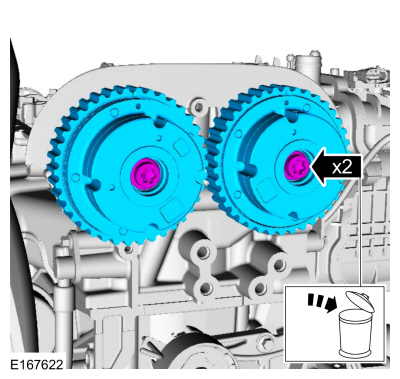 Ford Fusion. Variable Camshaft Timing (VCT) Unit. Removal and Installation