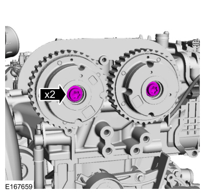 Ford Fusion. Variable Camshaft Timing (VCT) Unit. Removal and Installation