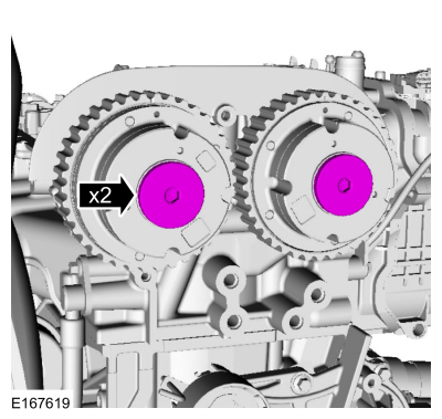 Ford Fusion. Variable Camshaft Timing (VCT) Unit. Removal and Installation