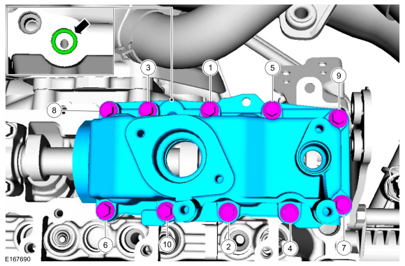 Ford Fusion. Variable Camshaft Timing (VCT) Unit. Removal and Installation