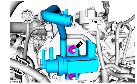 Ford Fusion. Wastegate Control Valve Solenoid. Removal and Installation