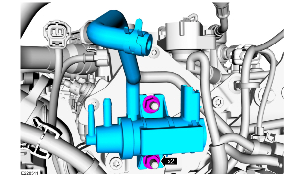 Ford Fusion. Wastegate Control Valve Solenoid. Removal and Installation