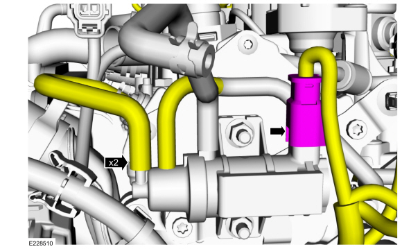 Ford Fusion. Wastegate Control Valve Solenoid. Removal and Installation