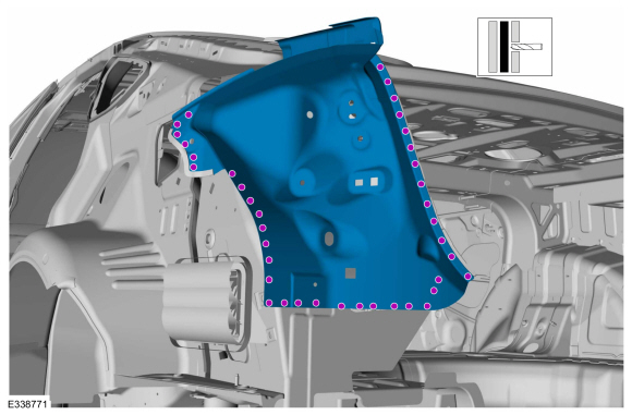 Ford Fusion. Water Drain Panel. Removal and Installation