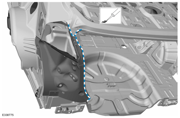 Ford Fusion. Water Drain Panel. Removal and Installation