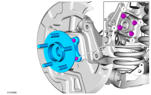 Ford Fusion. Wheel Bearing and Wheel Hub - FWD. Removal and Installation