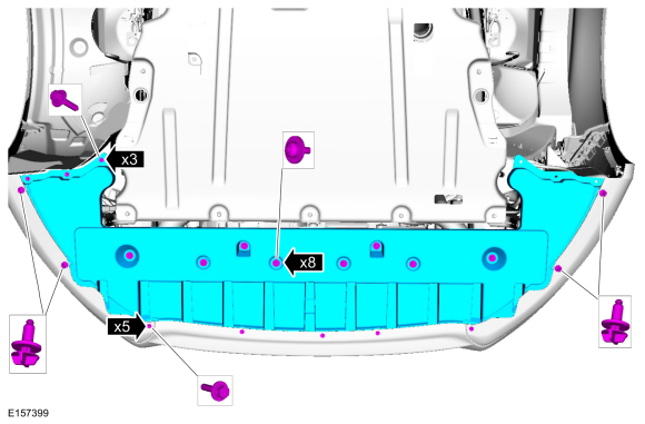 Ford Fusion. Windshield Washer Reservoir. Removal and Installation